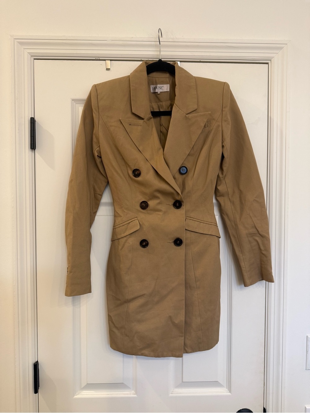 House of CB Elexis Camel Tan Tailored Blazer Dress Long Sleeve XS - Picture 8 of 13
